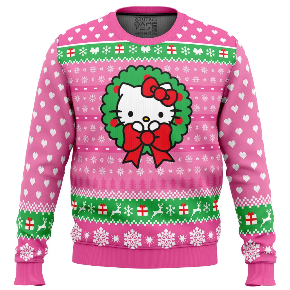 Buildercar - Cute Christmas Hello Kitty Ugly Christmas Sweater