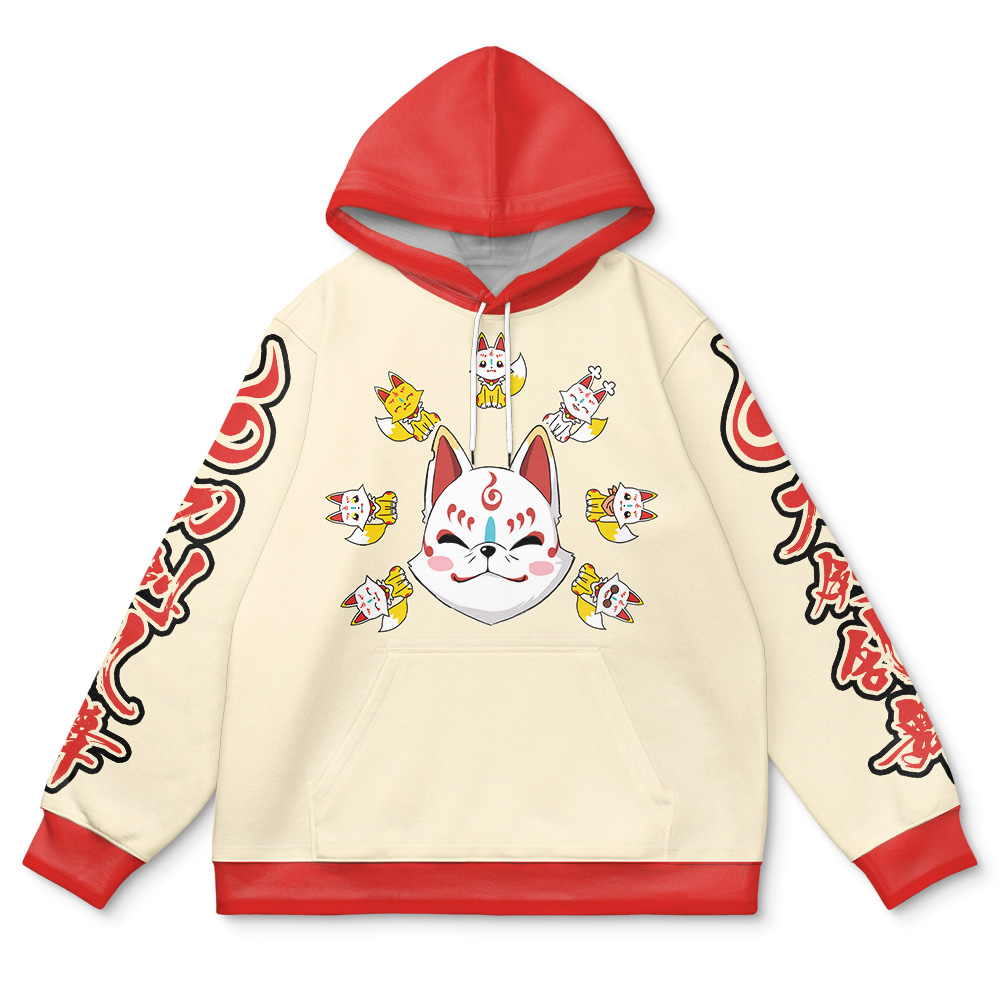 Buildercar - Cute Foxes Touken Ranbu Streetwear Hoodie - Image 2