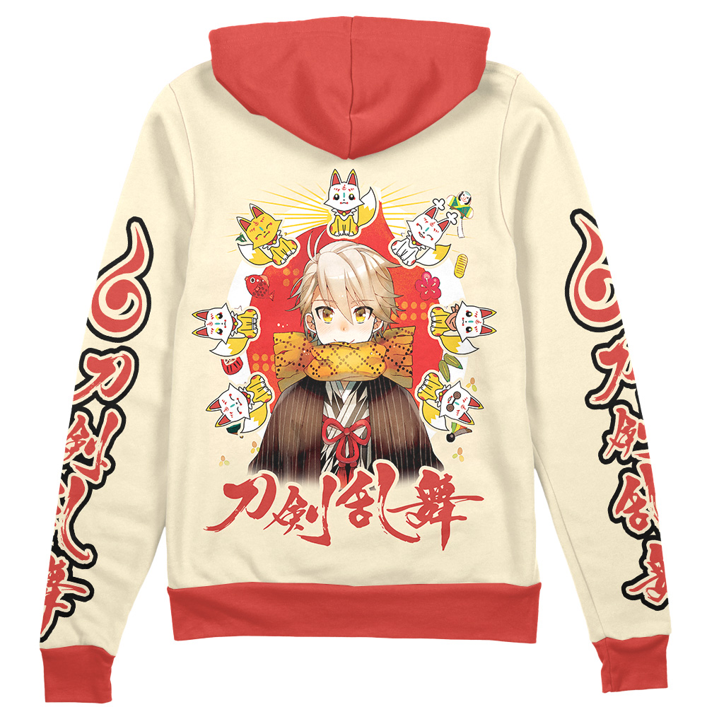 Buildercar - Cute Foxes Touken Ranbu Streetwear Zip Hoodie Jacket