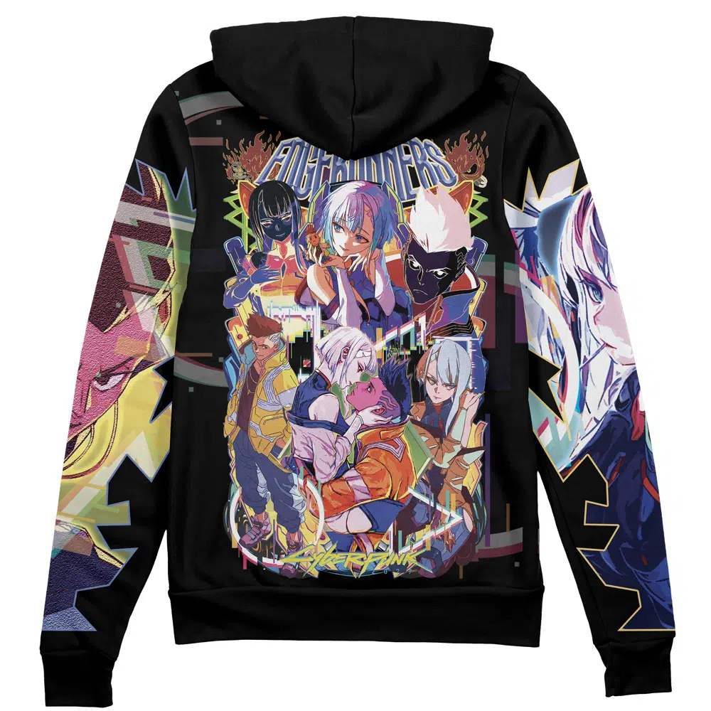 Buildercar - Cyberpunk 2077 Edgerunners Streetwear Zip Hoodie Jacket