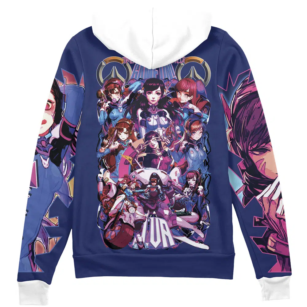 Buildercar - D. Va Overwatch Streetwear Zip Hoodie Jacket