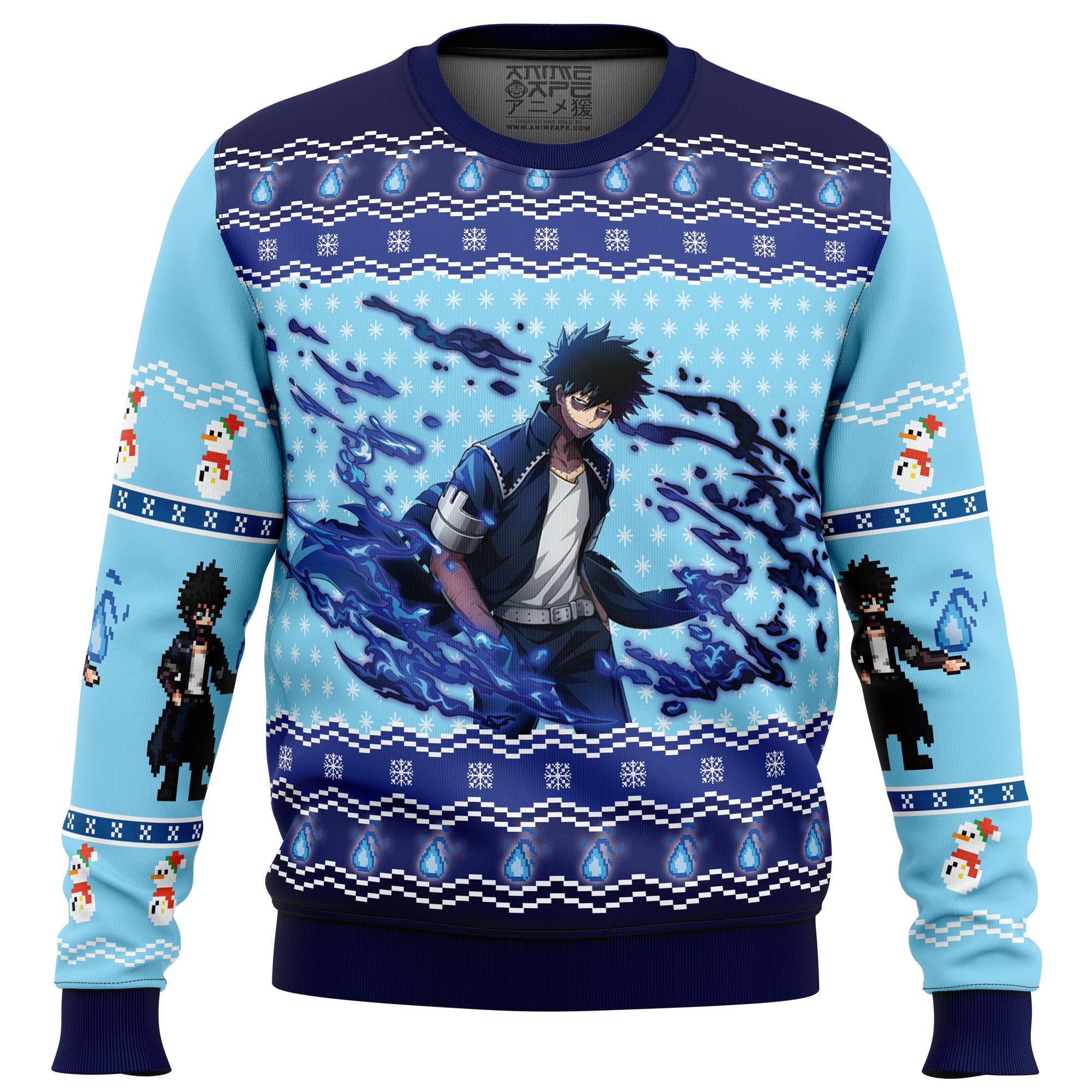 Buildercar - Dabi Blueflame My Hero Academia Ugly Christmas Sweater