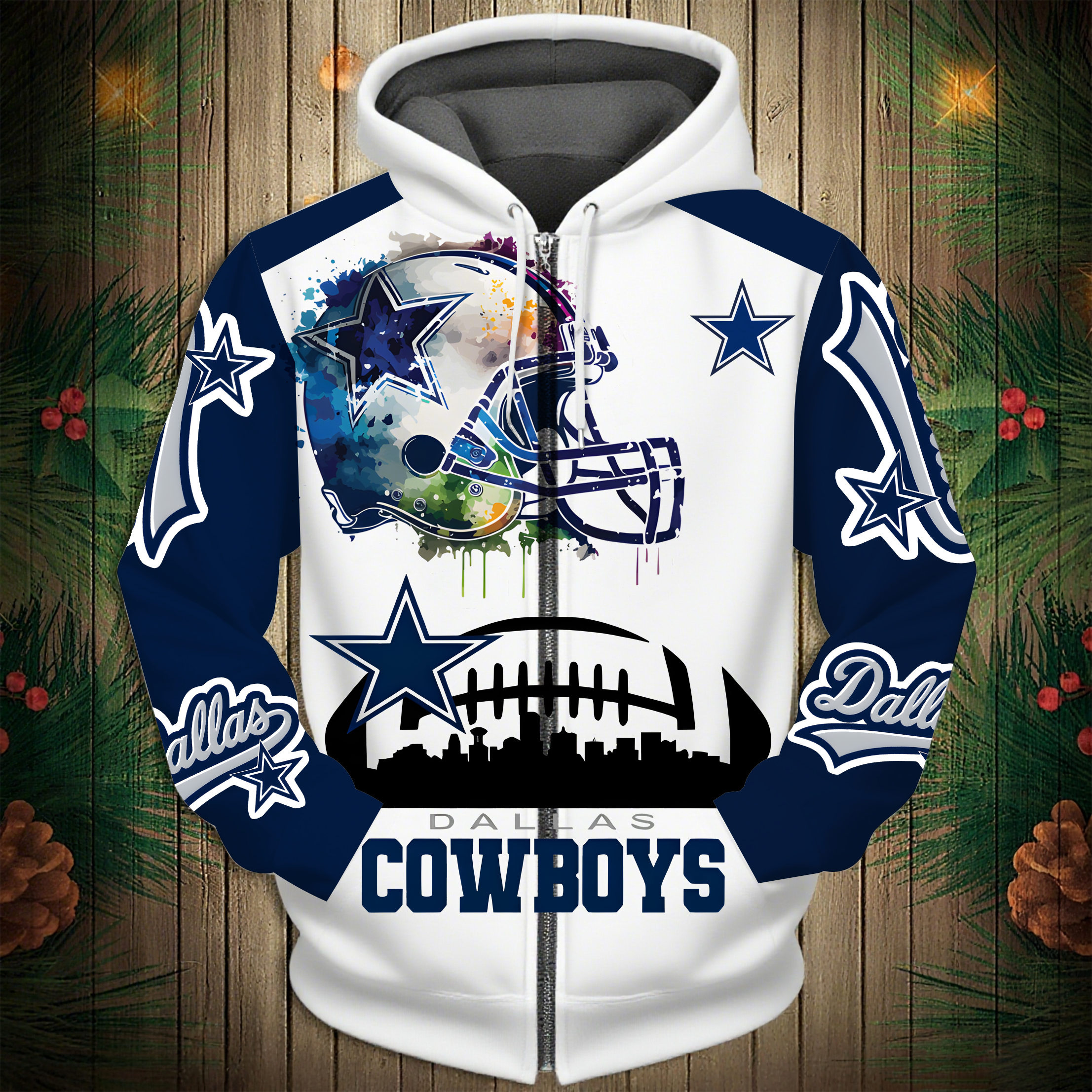 Buildercar - Dallas Cowboys Hoodie Unisex NFL Pullover Hoodie for Football Fans hm10112501