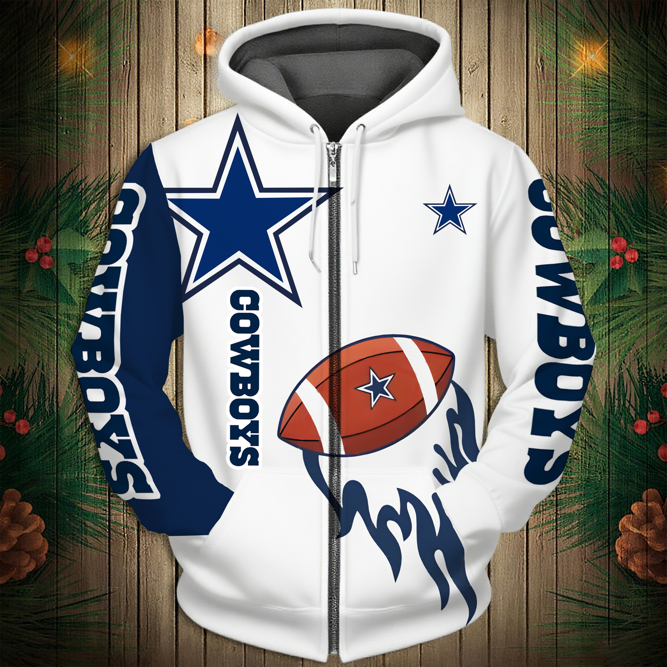 Buildercar - Dallas Cowboys Hoodie Unisex NFL Pullover Hoodie for Football Fans hm10112598