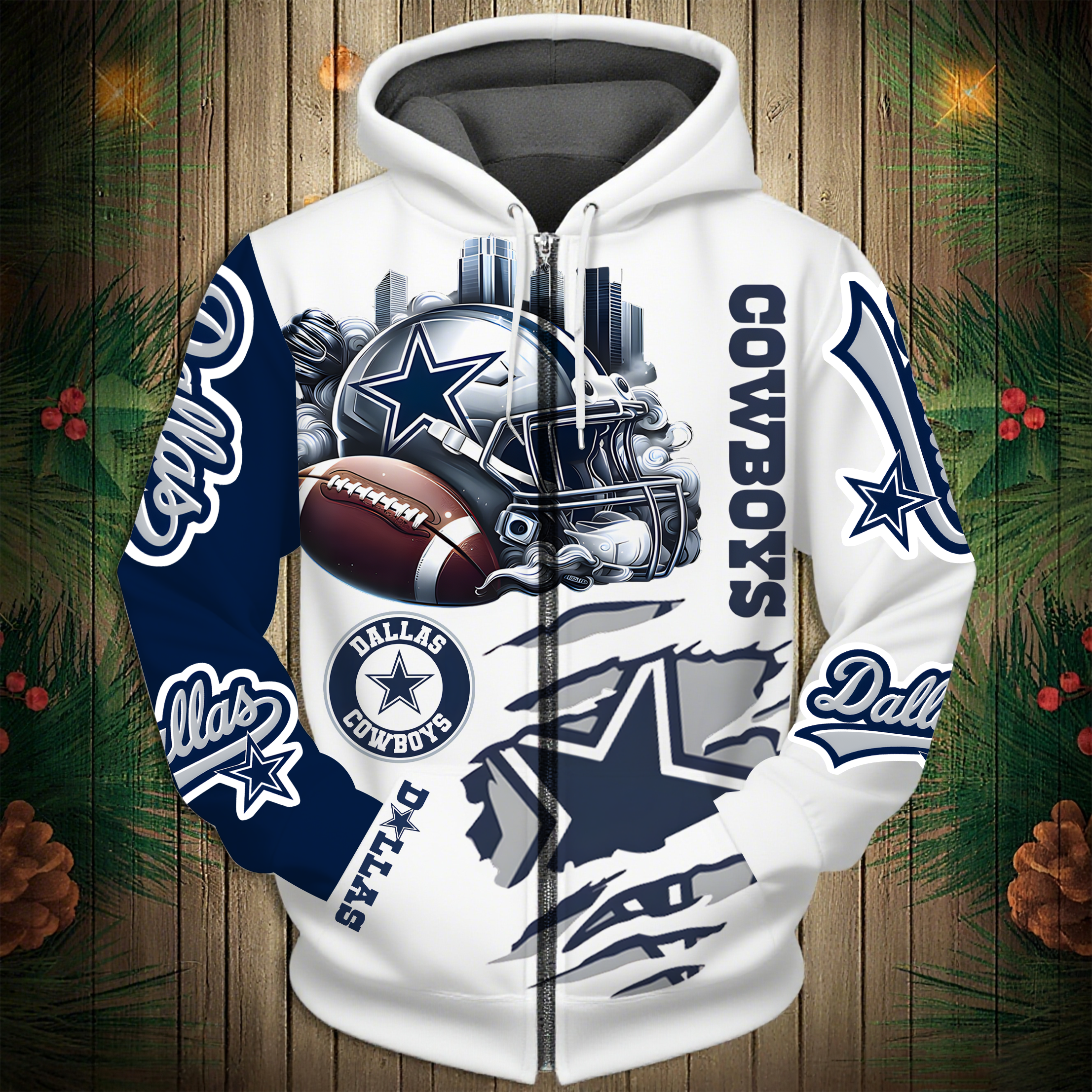 Buildercar - Dallas Cowboys Hoodie Unisex NFL Pullover Hoodie for Football Fans hm10112661