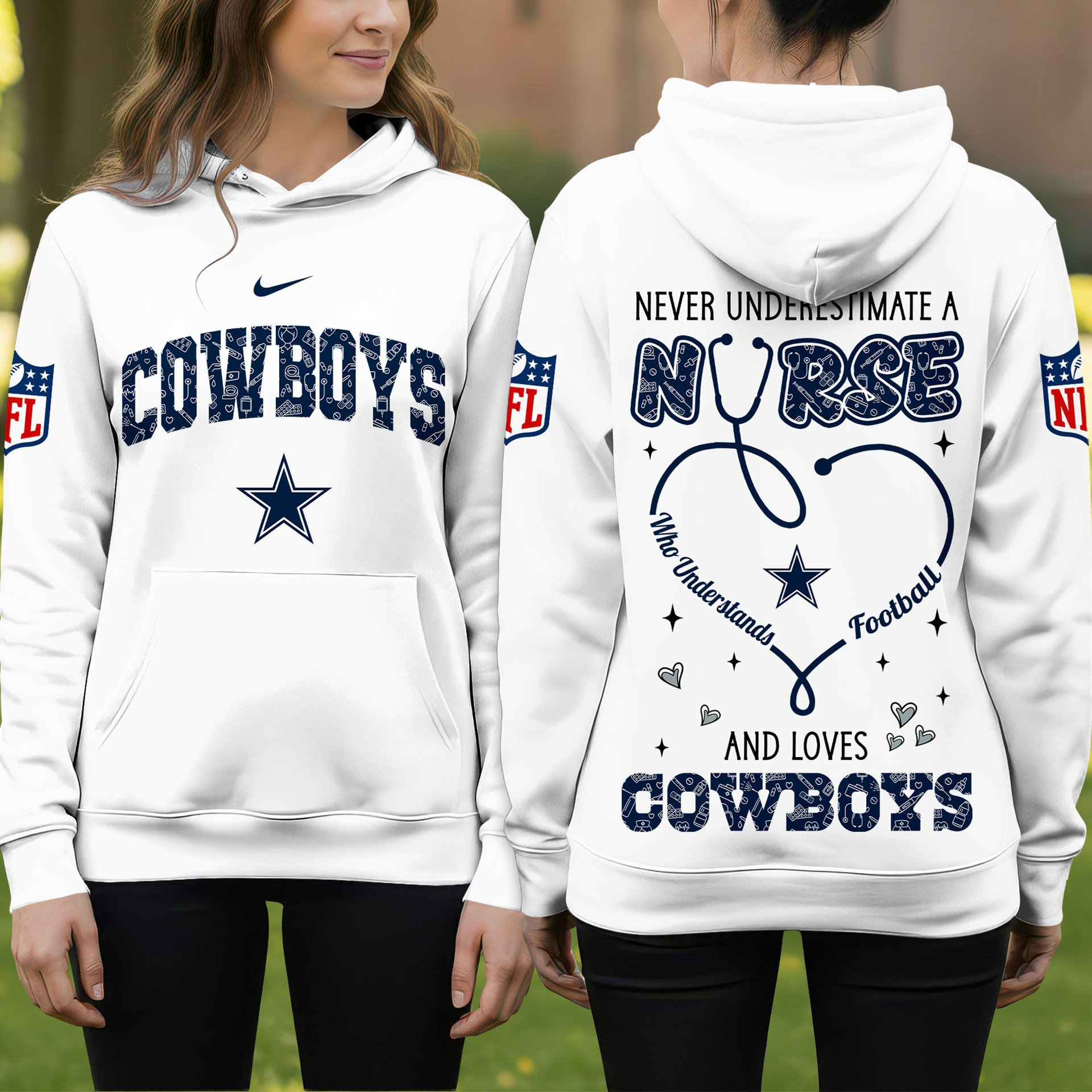 Buildercar - Dallas Cowboys Premium NFL Nurse Pride Hoodie