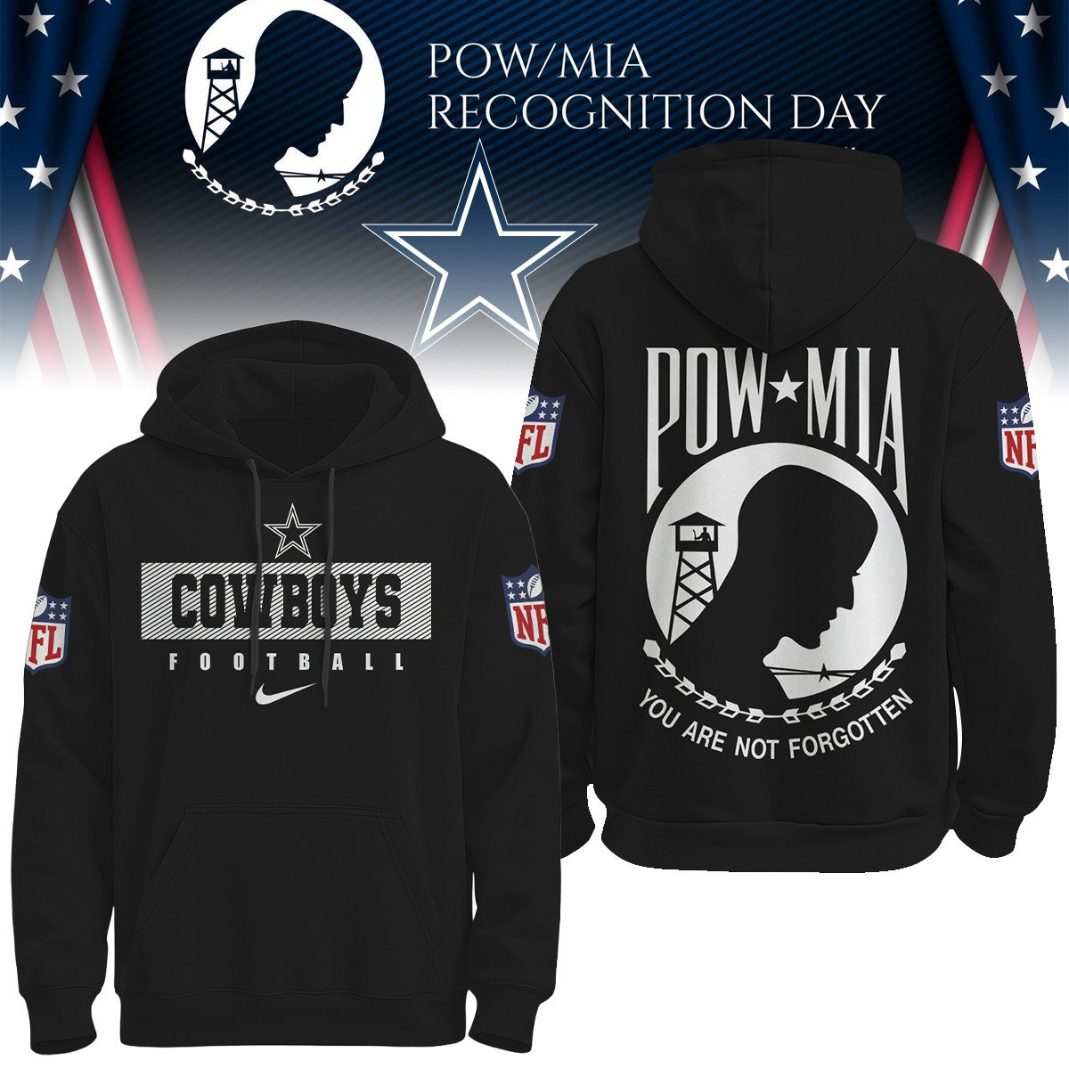 Buildercar - Dallas Cowboys Premium NFL Pow Miami Dolphins Hoodie