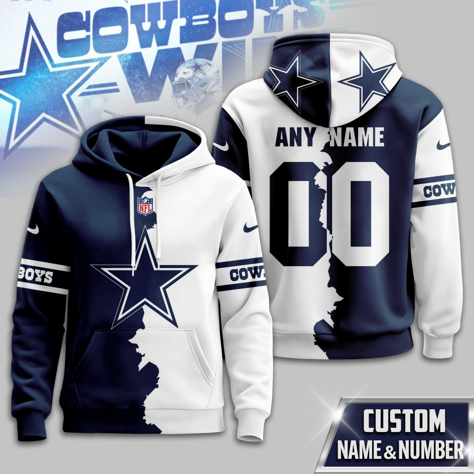 Buildercar - Dallas Cowboys | Premium Victory Split Hoodie