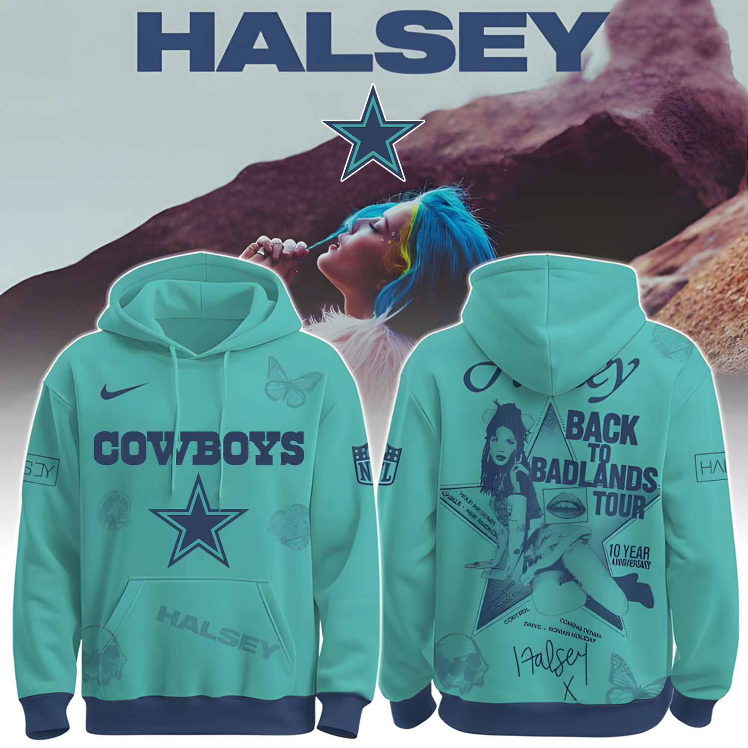 Buildercar - Dallas Cowboys X NFL Back to Badlands North America 2025-2026 Hoodie T-Shirt