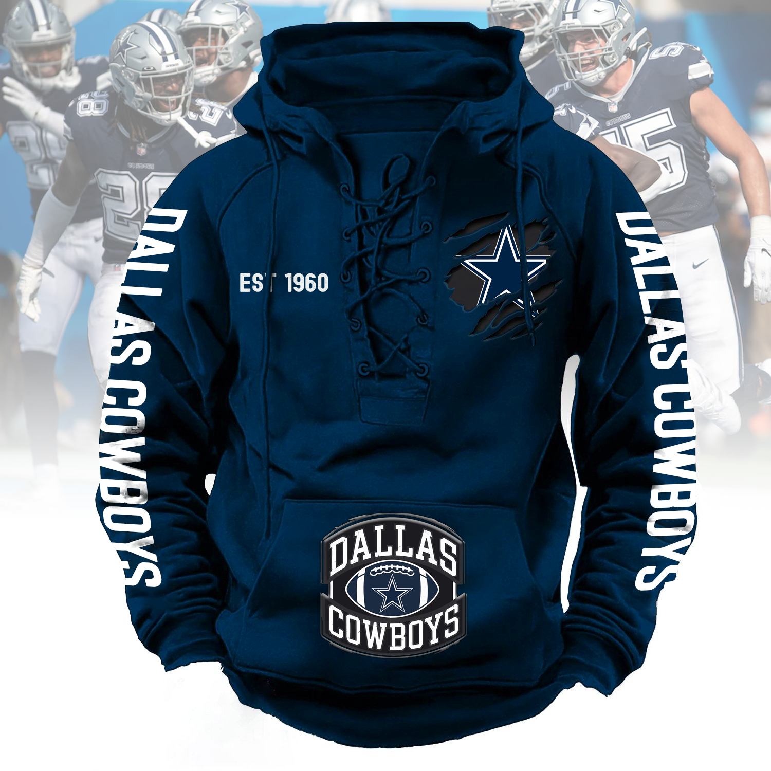Buildercar - Dallas Cowboys x NFL PRENIUM HOODIE NDT TANTD