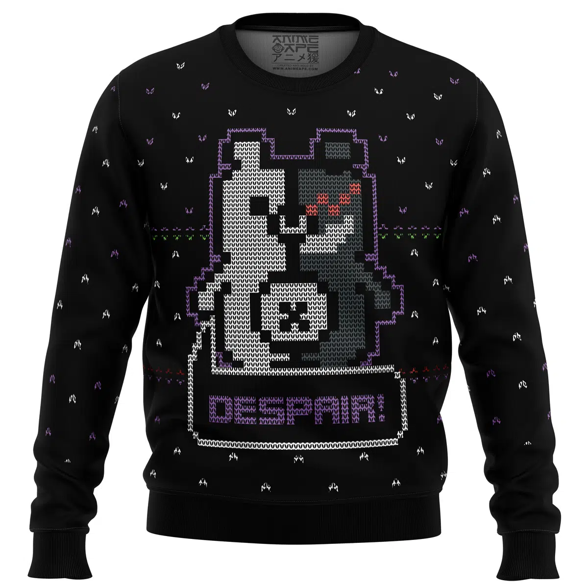 Buildercar - Danganronpa Monokuma Despair Ugly Christmas Sweater