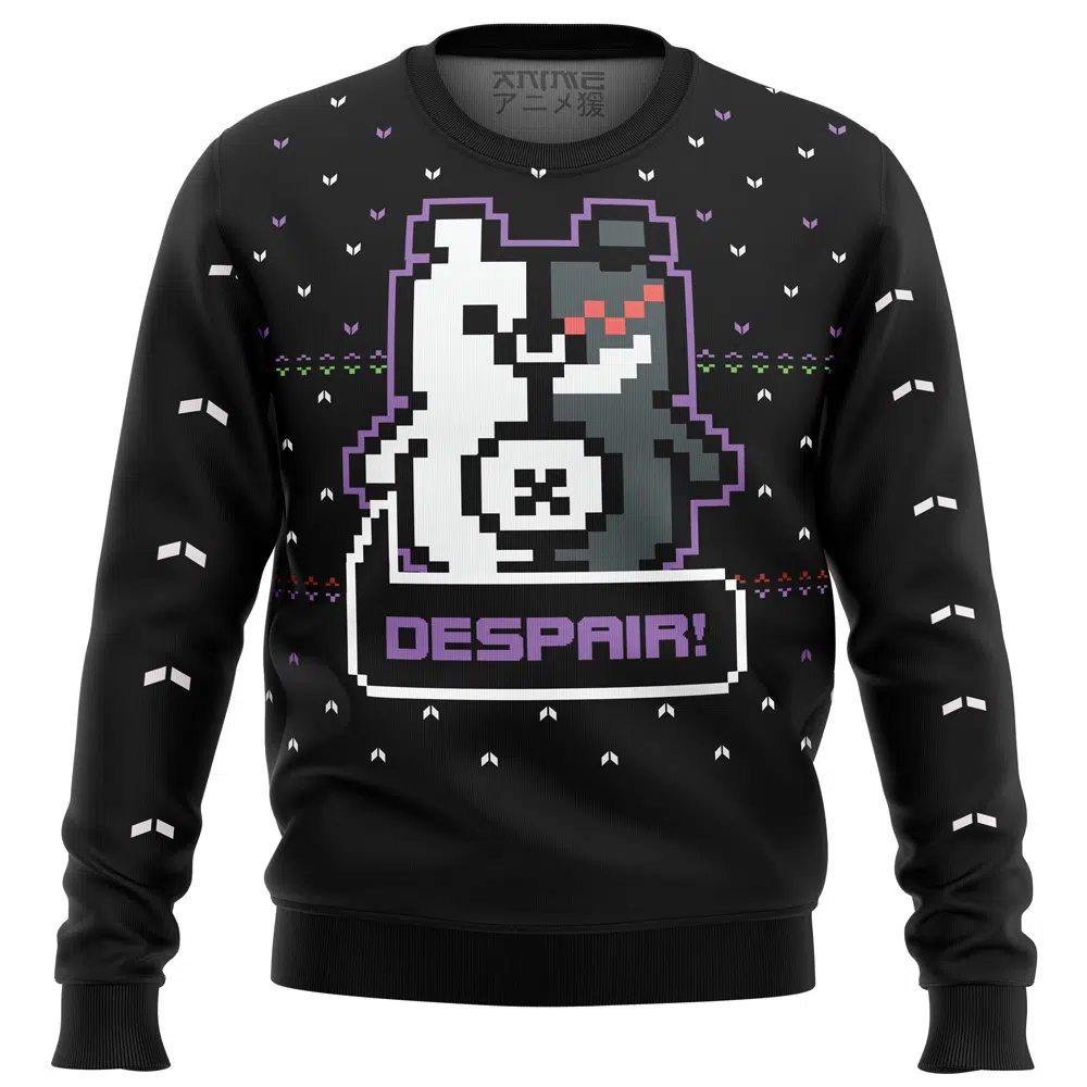 Buildercar - Danganronpa Monokuma Despair Ugly Christmas Sweater