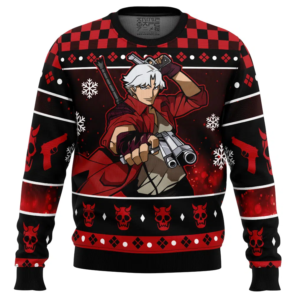 Buildercar - Dante Devil May Cry Ugly Christmas Sweater