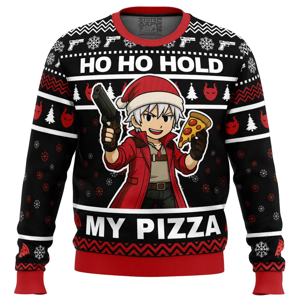 Buildercar - Dante Pizza Devil May Cry Ugly Christmas Sweater