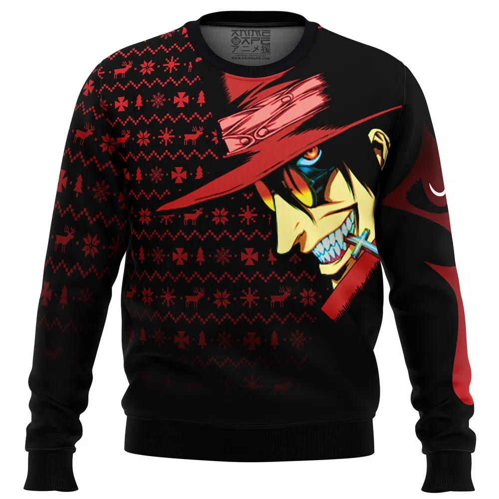 Buildercar - Dark Fanstasy Alucard Hellsing Ugly Christmas Sweater