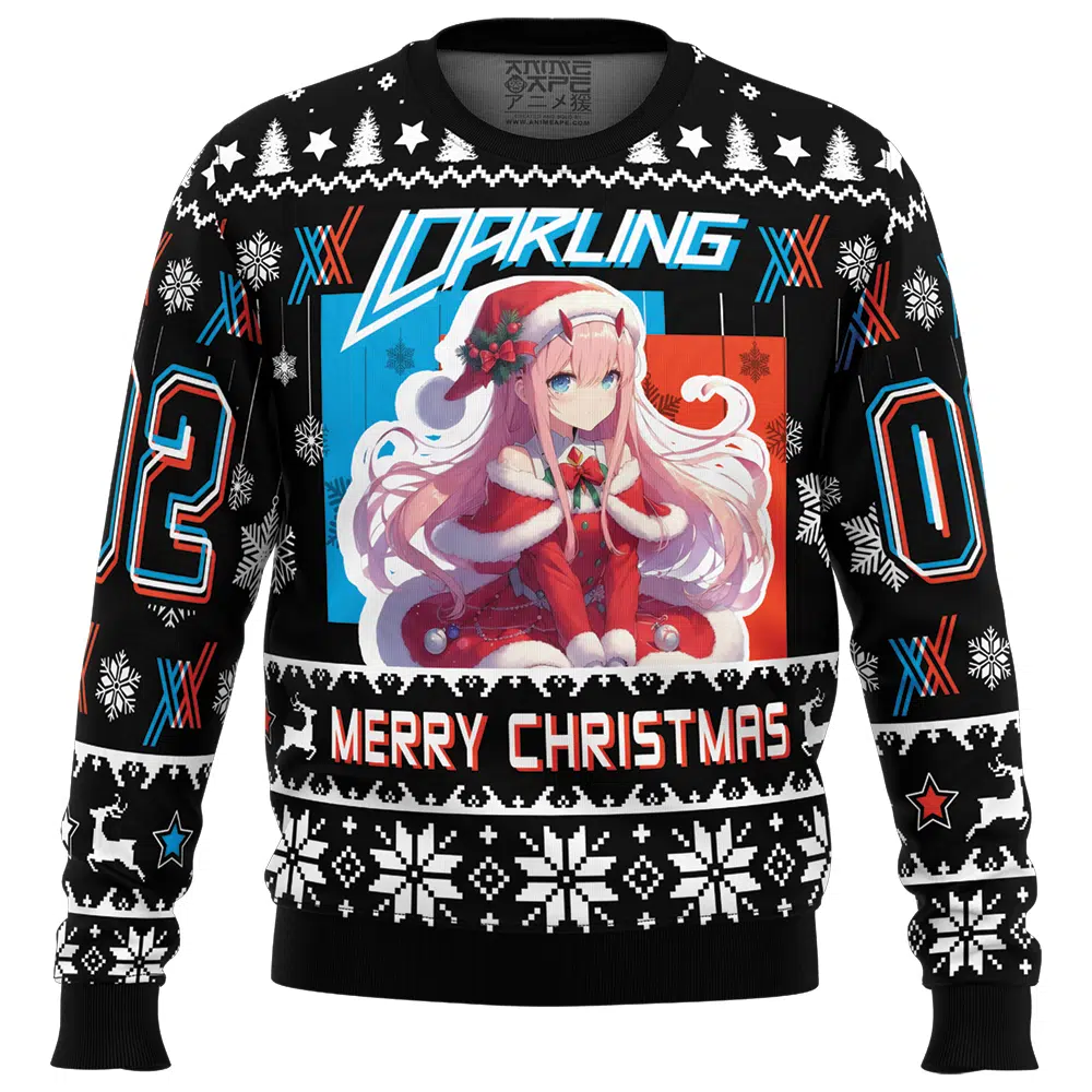 Buildercar - Darling Merry Christmas Darling in the Franxx Ugly Christmas Sweater