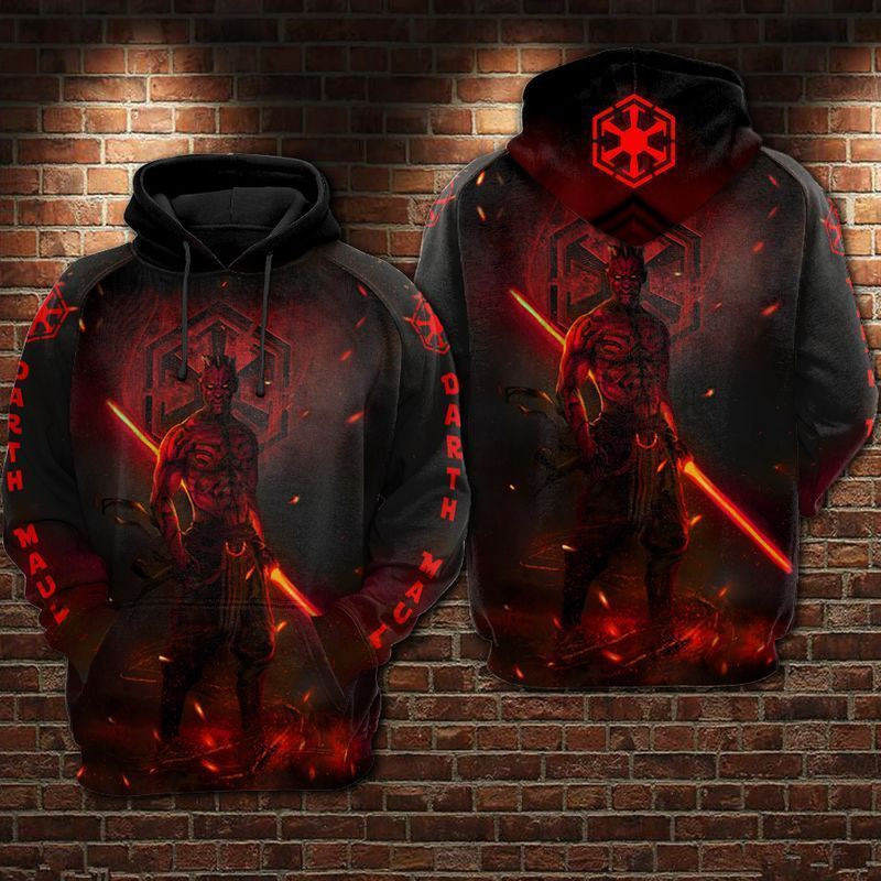 Buildercar - Darth Maul Sith Lord Star Wars Over Print 3d Hoodie