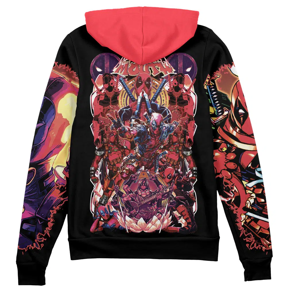 Buildercar - Deadpool Marvel Comics Streetwear Zip Hoodie Jacket