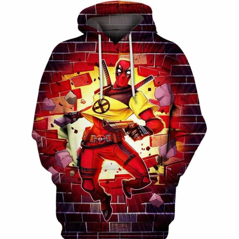 Buildercar - Deadpool X-men Trainee Marvel Over Print 3d Hoodie