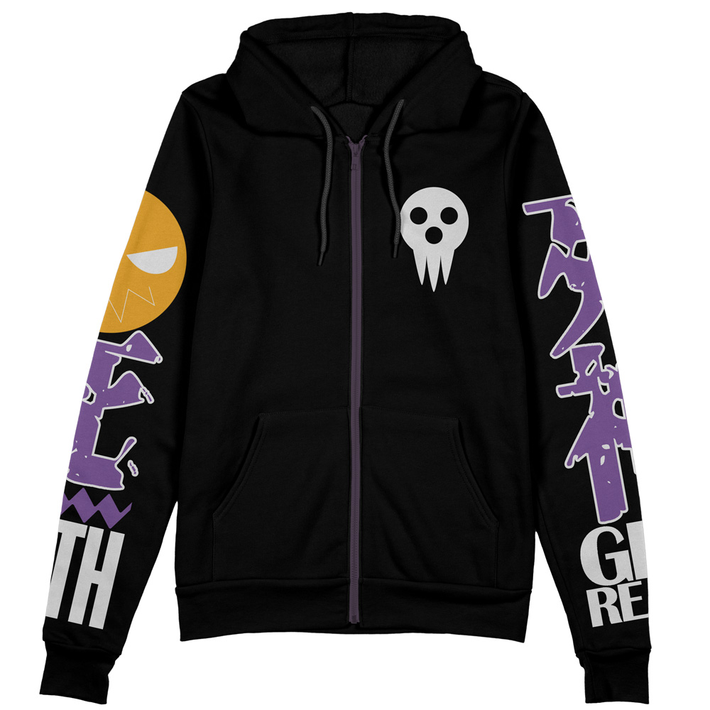 Buildercar - Death the Kid Soul Eater Streetwear Zip Hoodie Jacket - Image 2