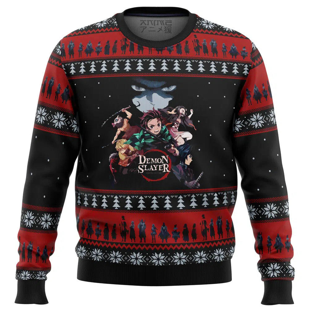 Buildercar - Demon Slayer Poster Ugly Christmas Sweater
