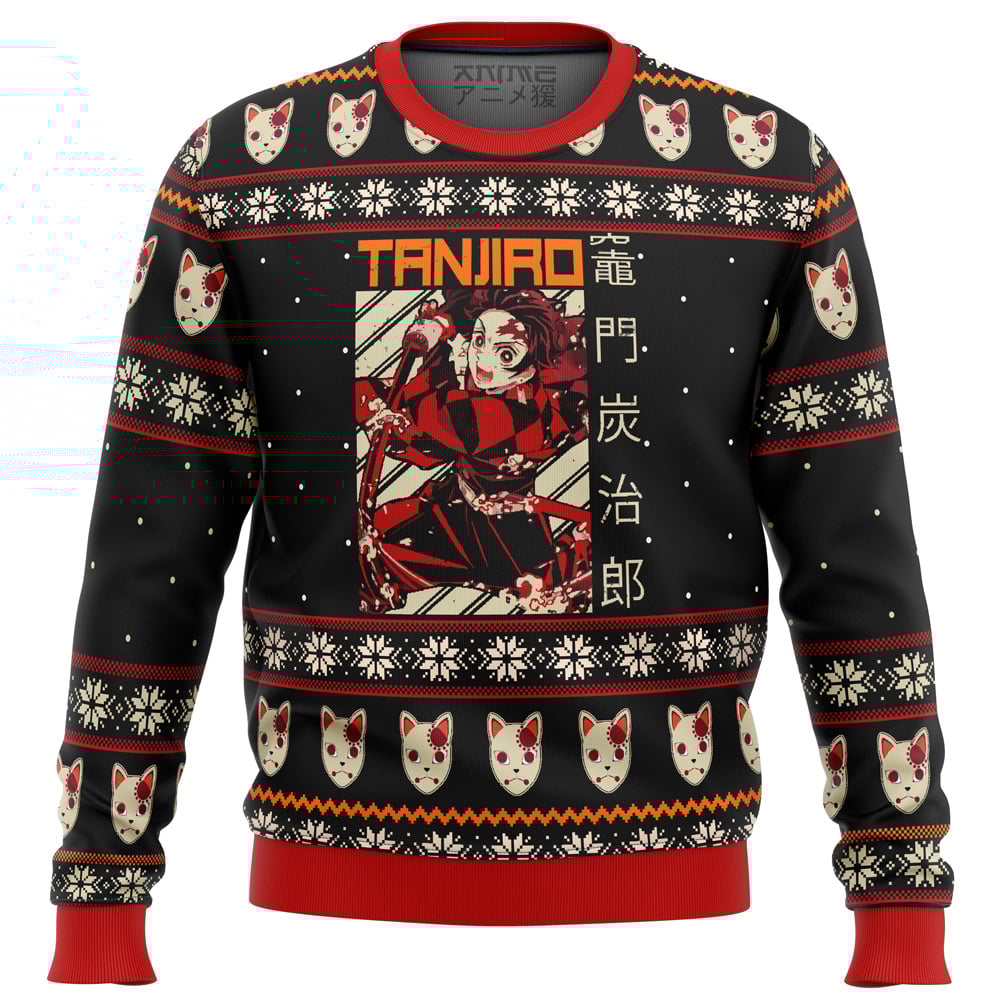 Buildercar - Demon Slayer Tanjiro Ugly Christmas Sweater
