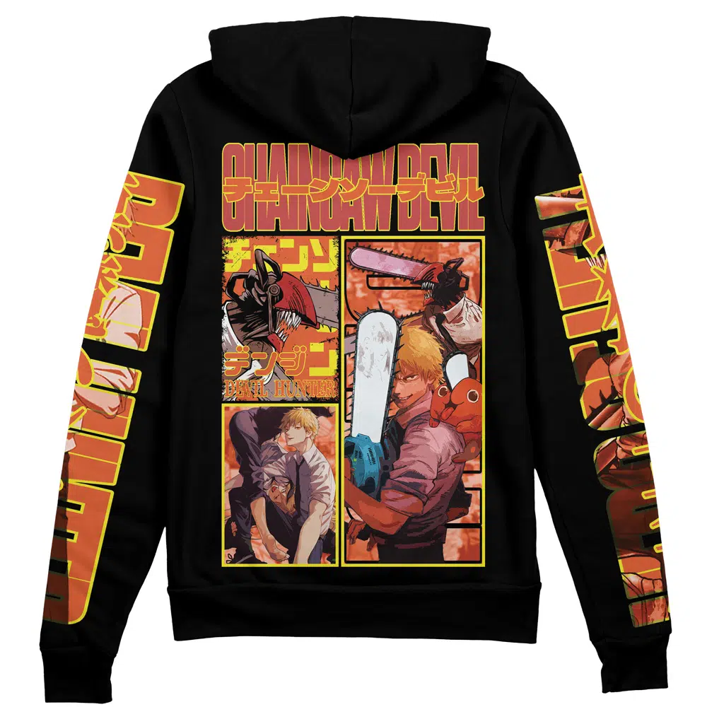 Buildercar - Denji Chainsaw Man Streetwear Zip Hoodie Jacket