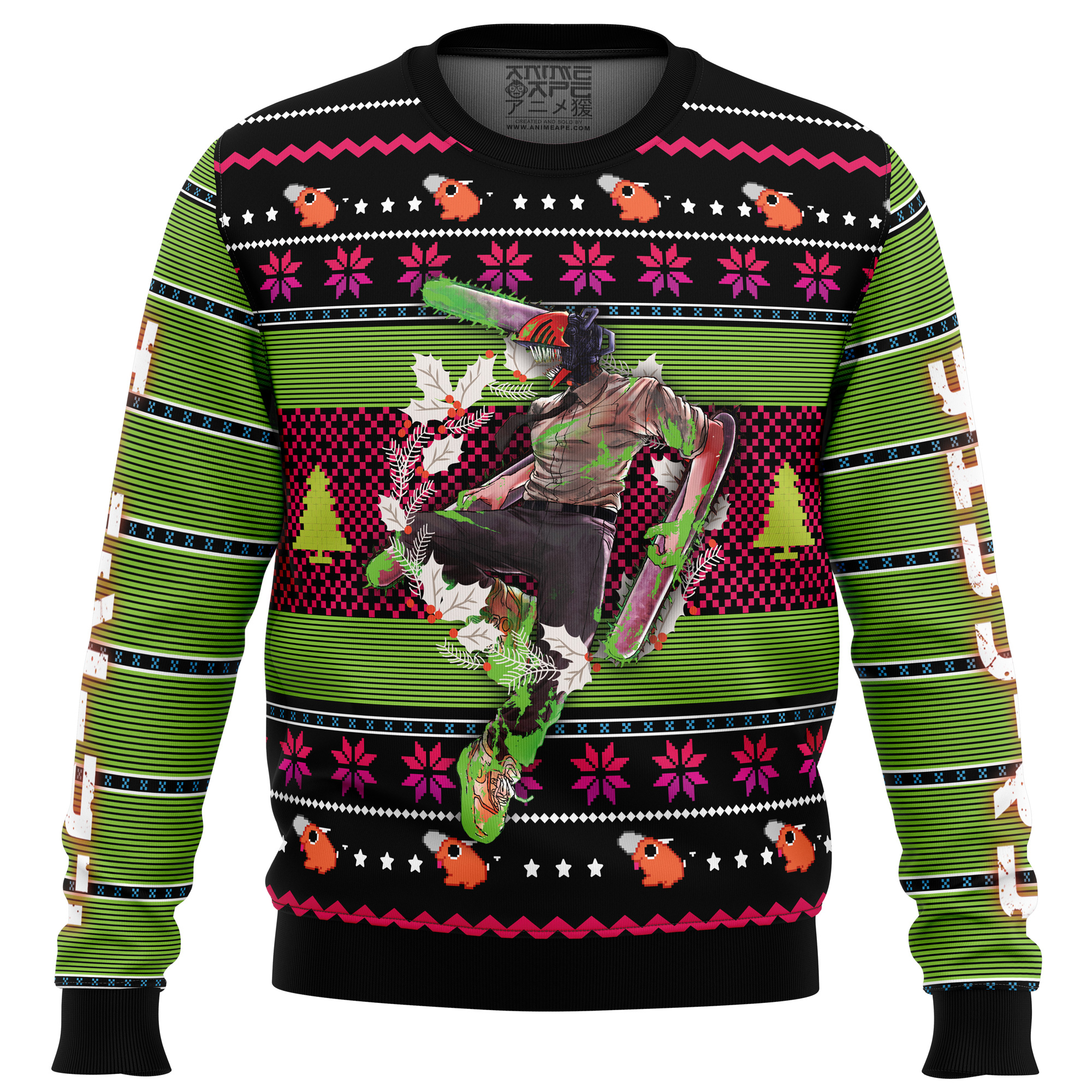 Buildercar - Denji Chainsaw Man Ugly Christmas Sweater