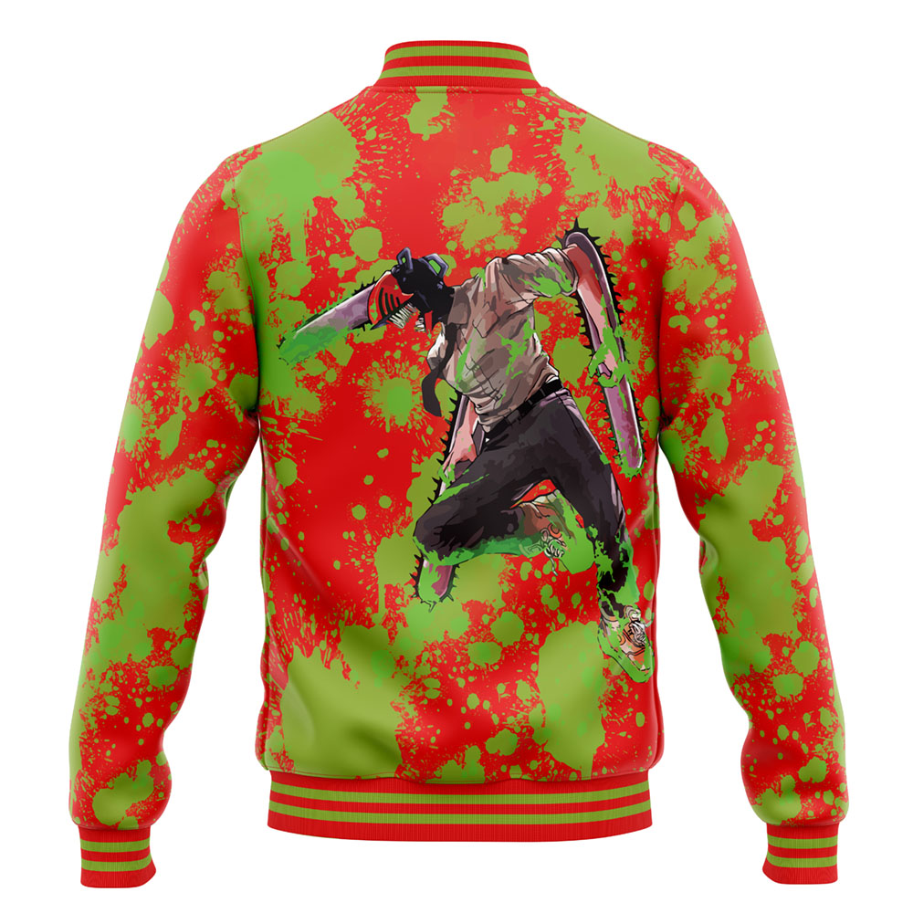Buildercar - Denji Chainsaw Man Varsity Jacket
