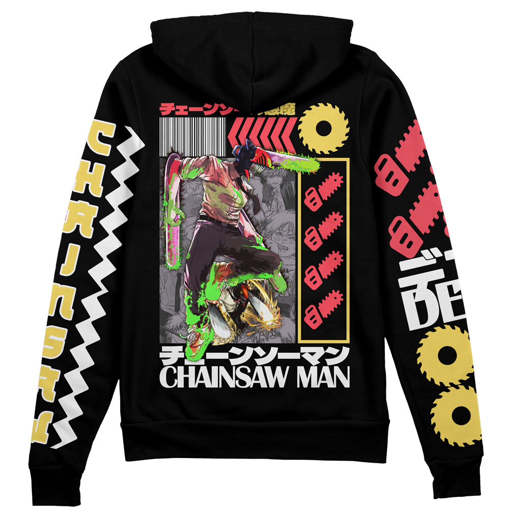 Buildercar - Denji V3 Chainsaw Man Streetwear Zip Hoodie Jacket