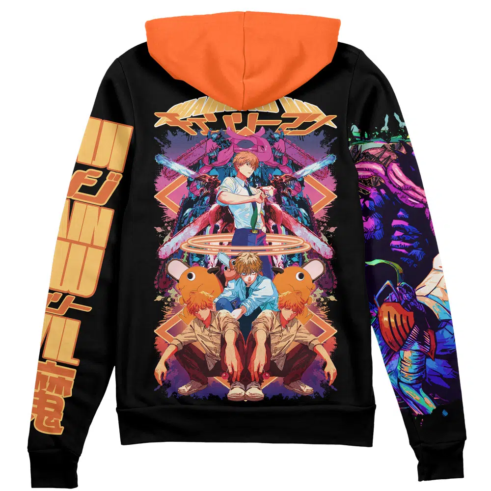 Buildercar - Denji V5 Chainsaw Man Streetwear Zip Hoodie Jacket