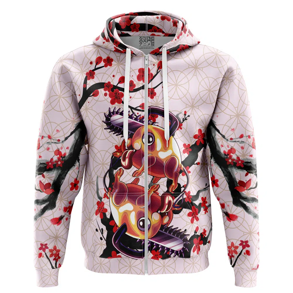 Buildercar - Denji x Pochita Chainsaw Man Zip Hoodie Jacket