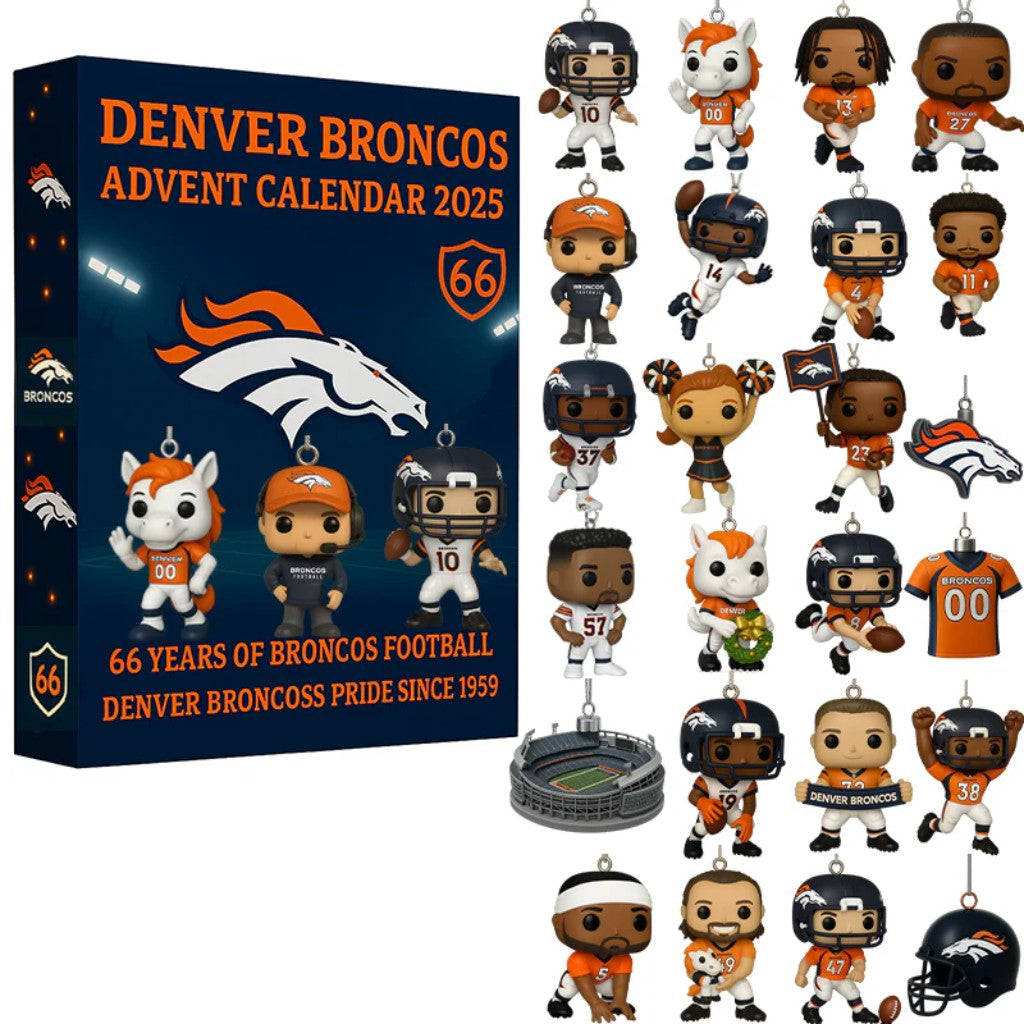 Buildercar - Denver Broncos Advent Calendar a?? 66 Years of Broncos Football -2D Acrylic