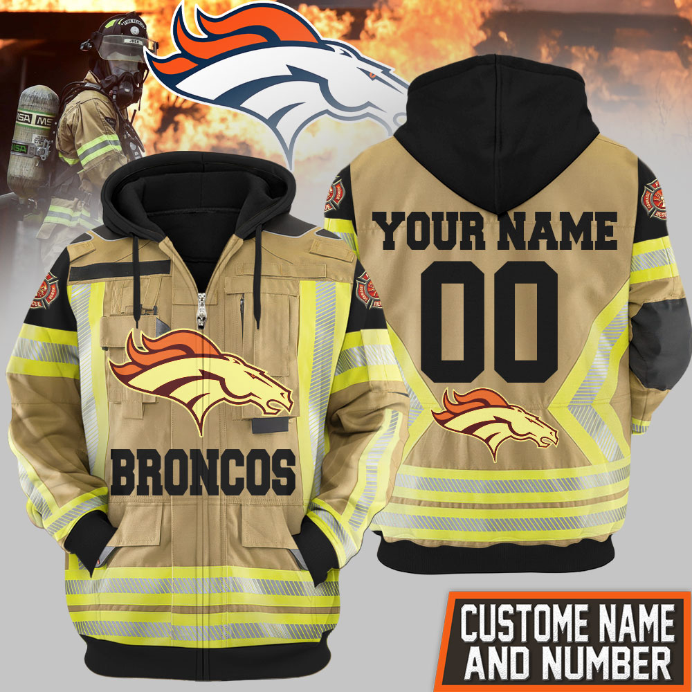Buildercar - Denver Broncos | Premium NFL Firefighter Zip Hoodie