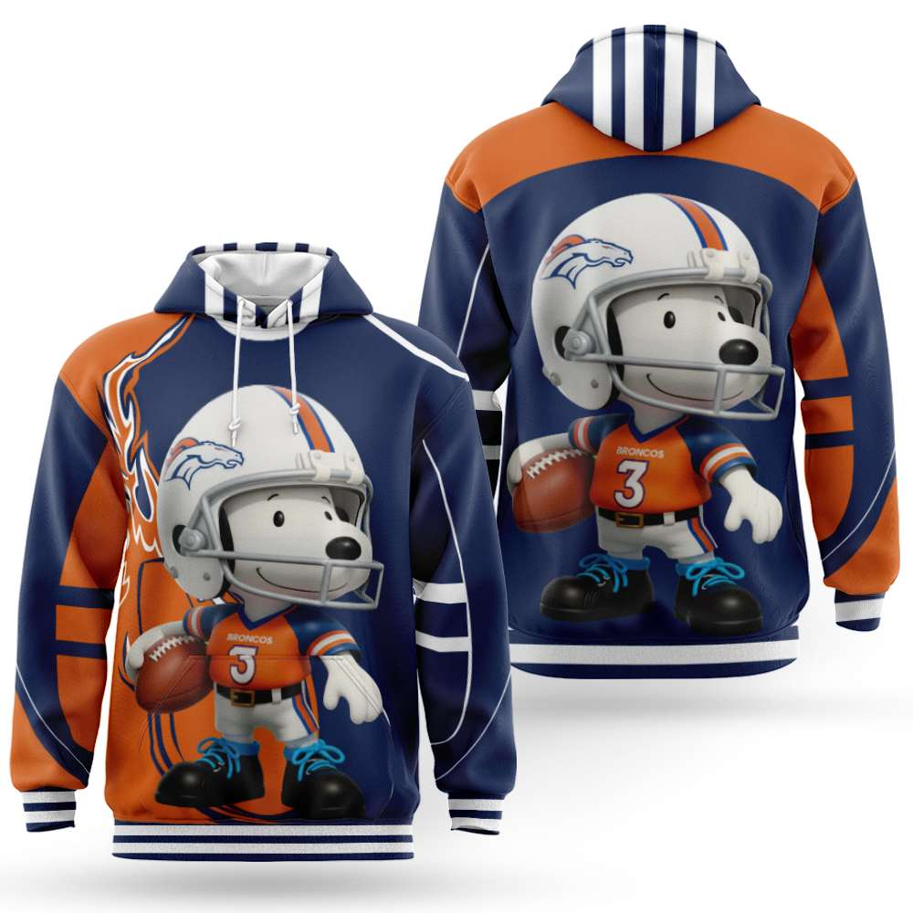 Buildercar - Denver Broncos Premium NFL x Snoopy Hoodie