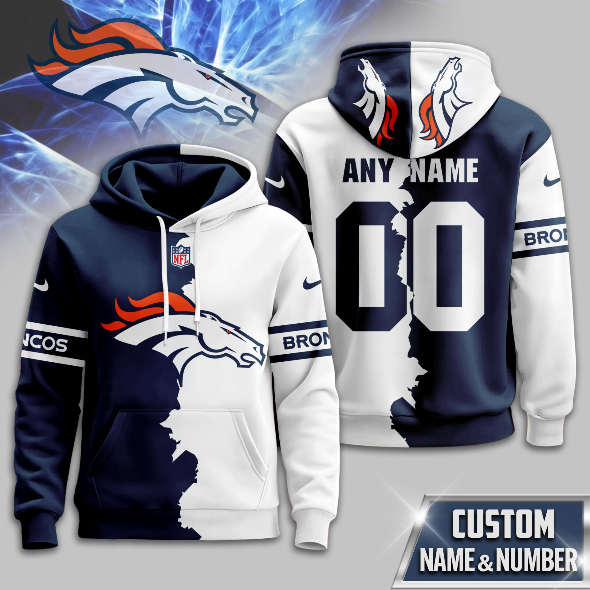 Buildercar - Denver Broncos | Premium Victory Split Hoodie
