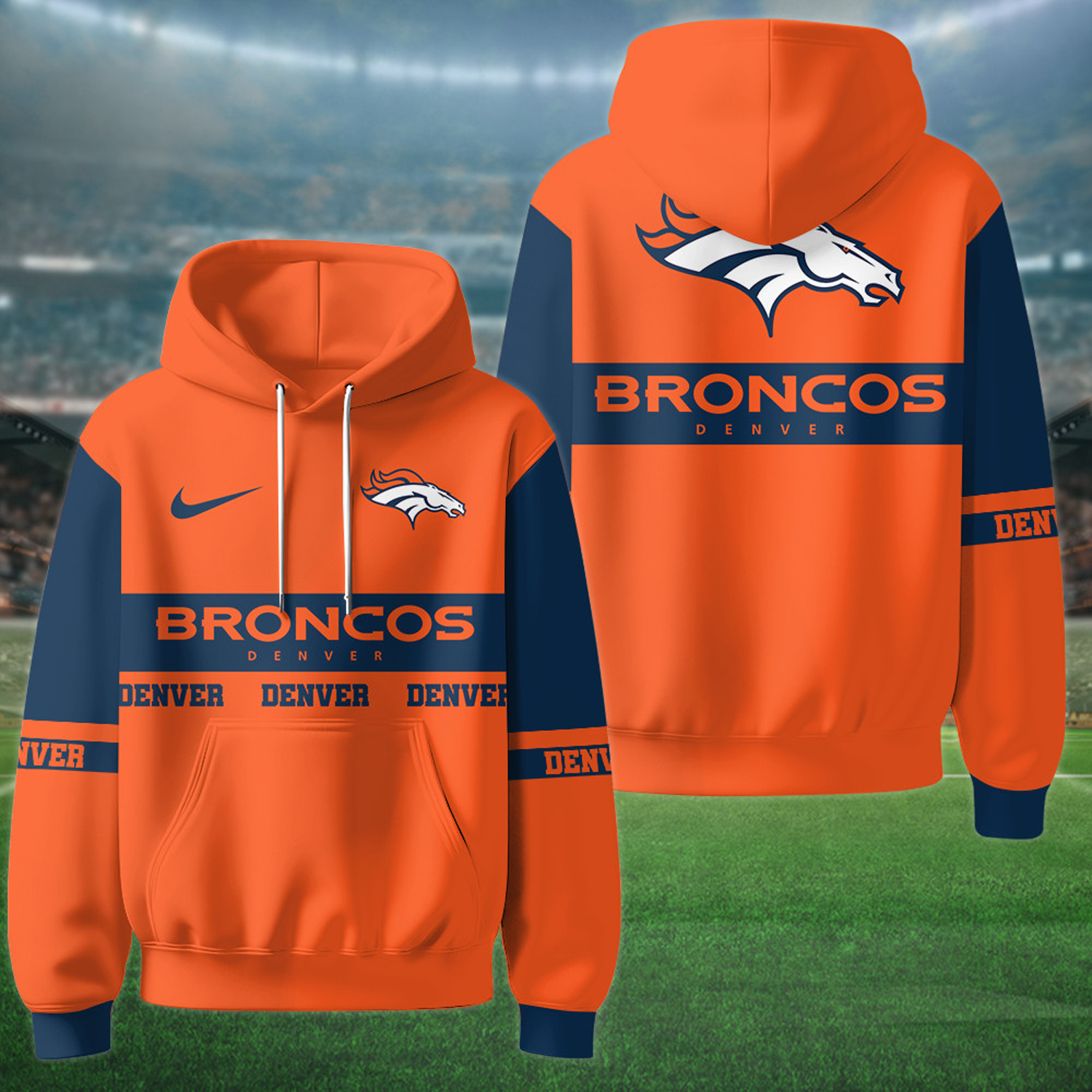 Buildercar - Denver Broncos x NFL Special Hoodie Newcastle United Style Personalized Gifts For Fan