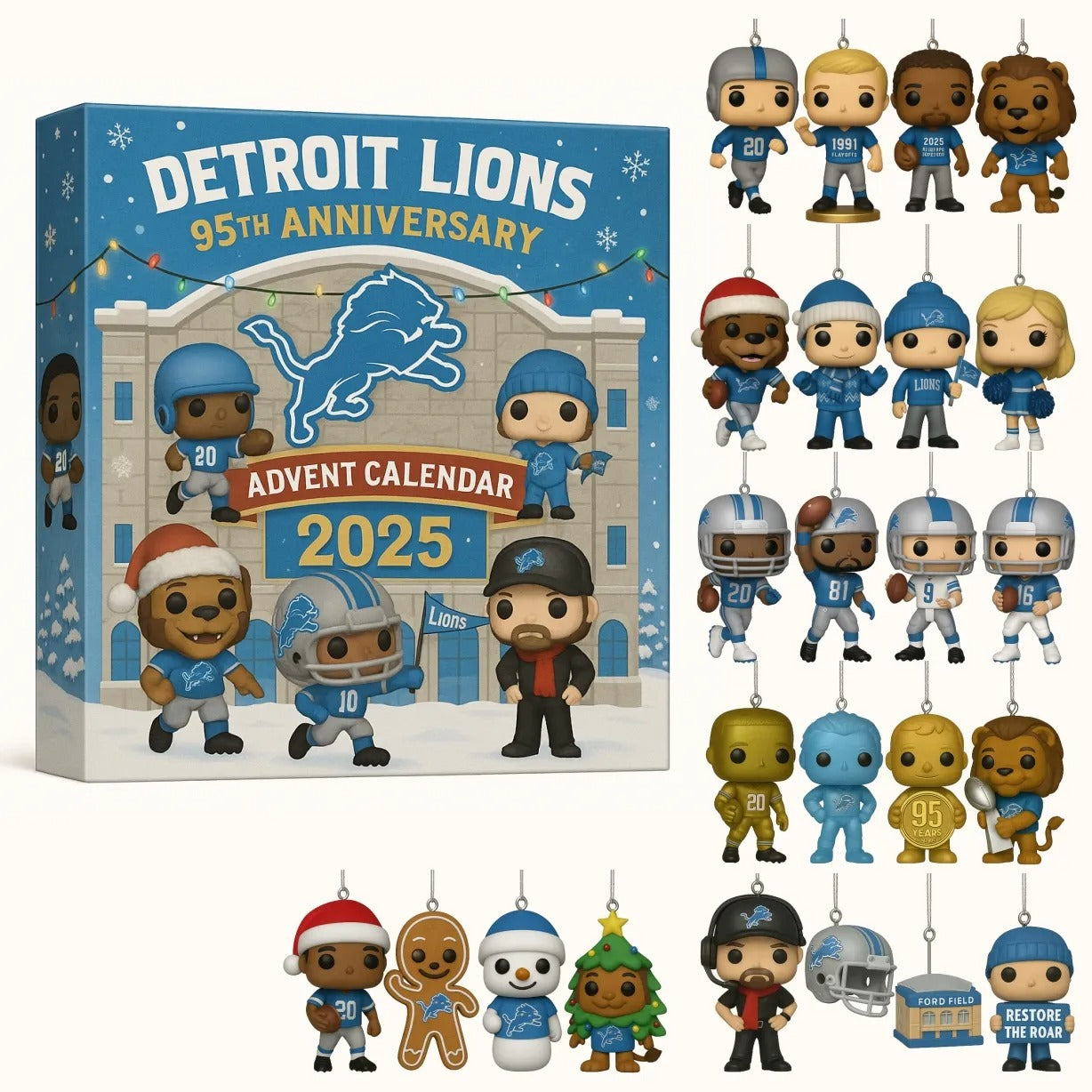 Buildercar - Detroit Lions 95th Anniversary Advent Calendar 2025