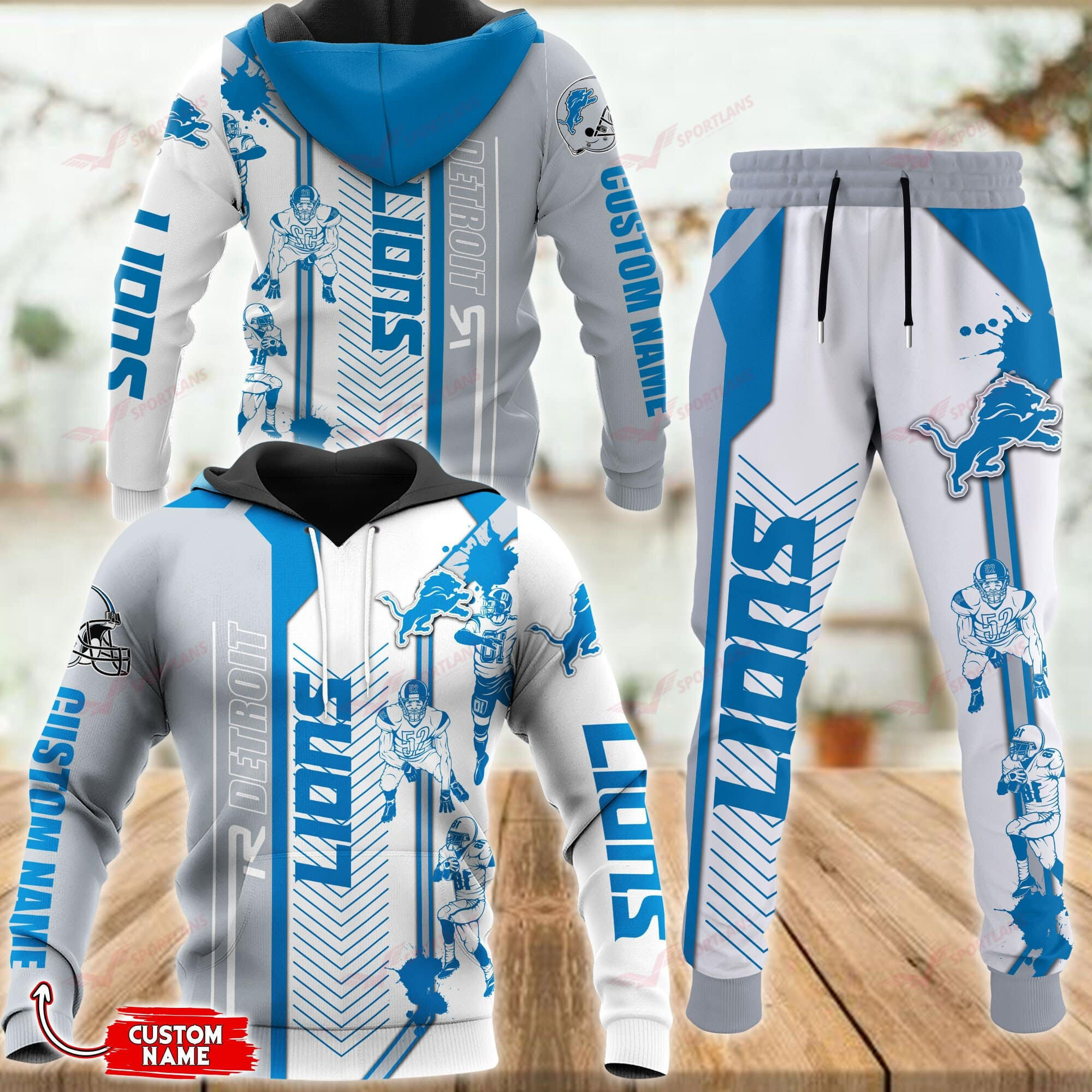 Buildercar - Detroit Lions Personalized Hoodie & Jogger 