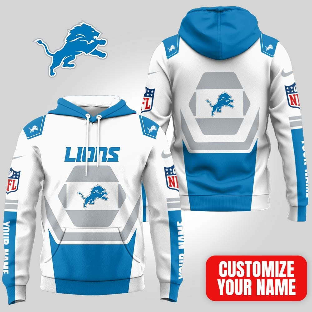 Buildercar - Detroit Lions Premium NFL Customizable Fan Hoodie