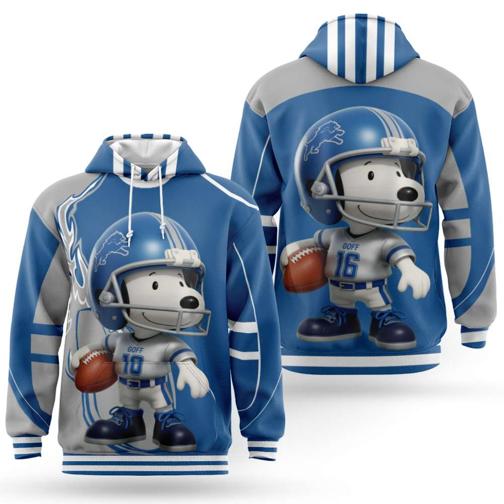 Buildercar - Detroit Lions Premium NFL x Snoopy Hoodie