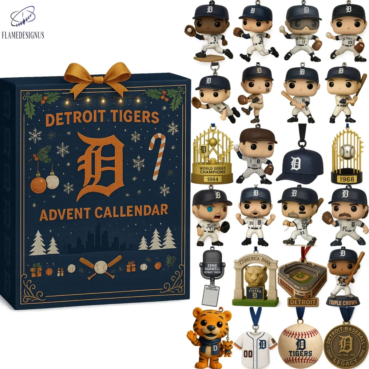 Buildercar - Detroit Tigers 2025 Advent Calendar -2D Acrylic