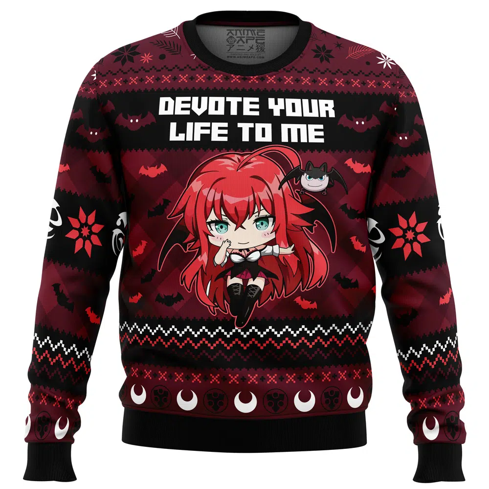 Buildercar - Devote Your Life To Me High School DxD Ugly Christmas Sweater