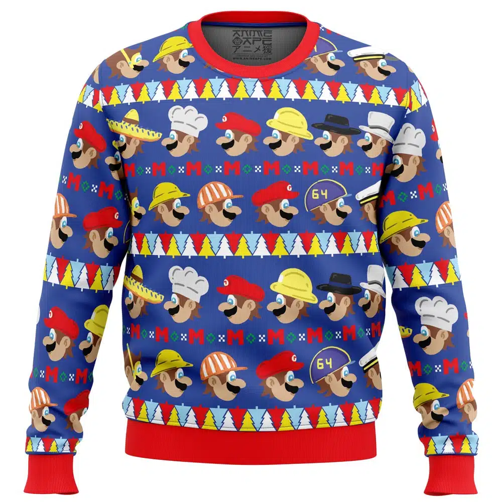 Buildercar - Do The Odyssey Mario Bros. Ugly Christmas Sweater