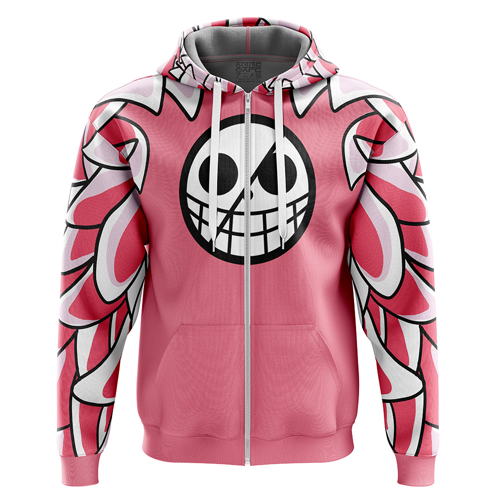 Buildercar - Doflamingo One Piece Zip Hoodie Jacket