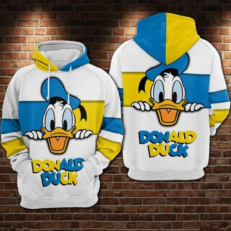 Buildercar - Donald Duck Movies Disney 5 Over Print 3d Hoodie