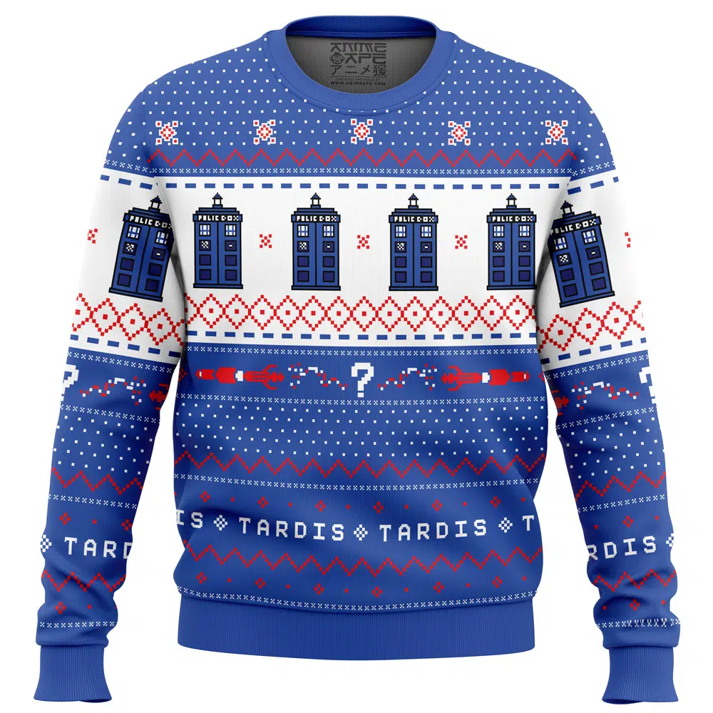 Buildercar - Dr Who TARDIS Christmas Sweater