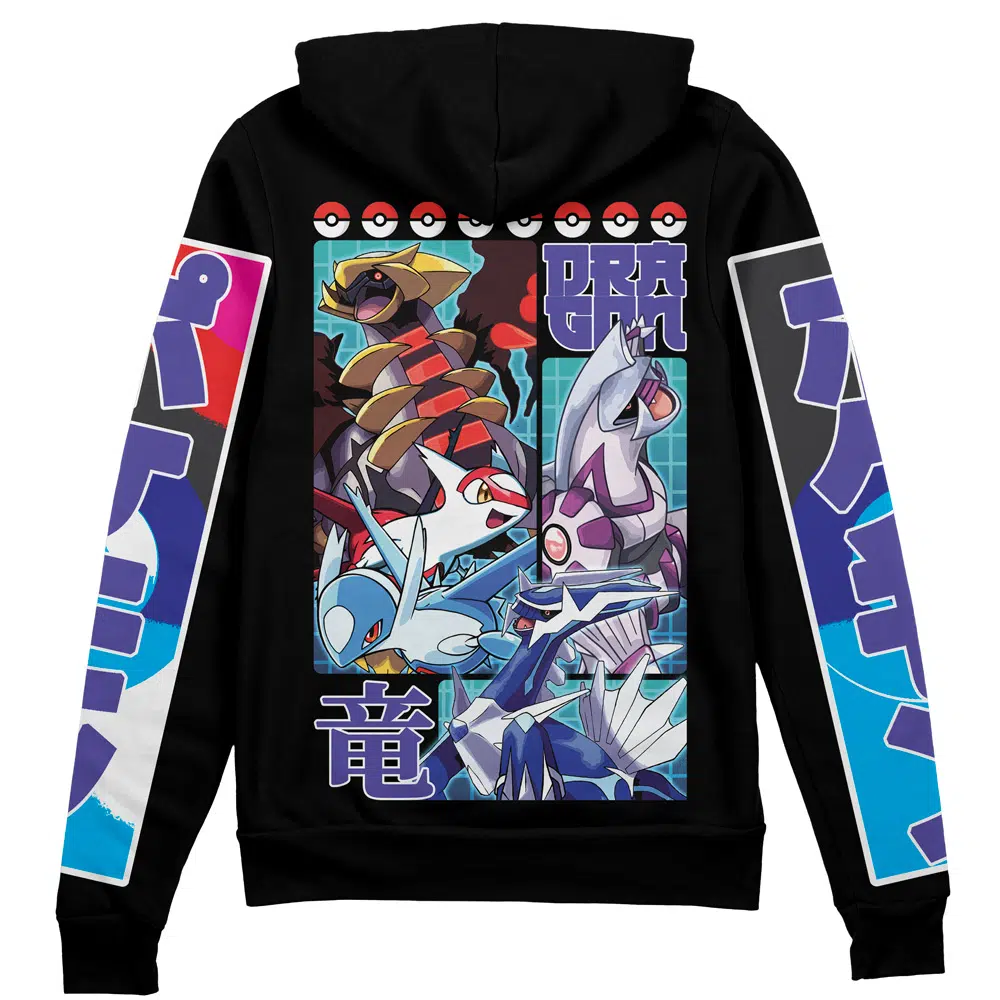 Buildercar - Dragon Type Pokemon Streetwear Zip Hoodie Jacket