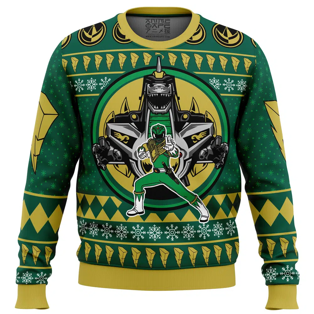 Buildercar - Dragonzord Power Rangers Ugly Christmas Sweater