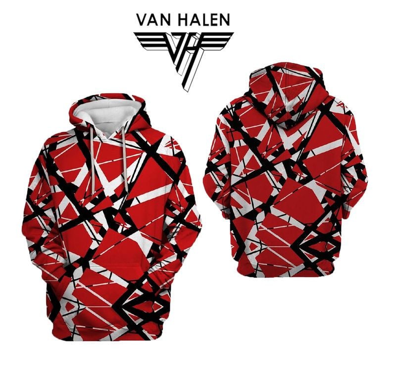 Buildercar - Eddie Van Halen Rock Band 3d Hoodie